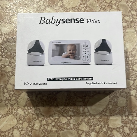 Babysense 5" HD Split-Screen Video Baby Monitor with Two Cameras NWT - Picture 7 of 8